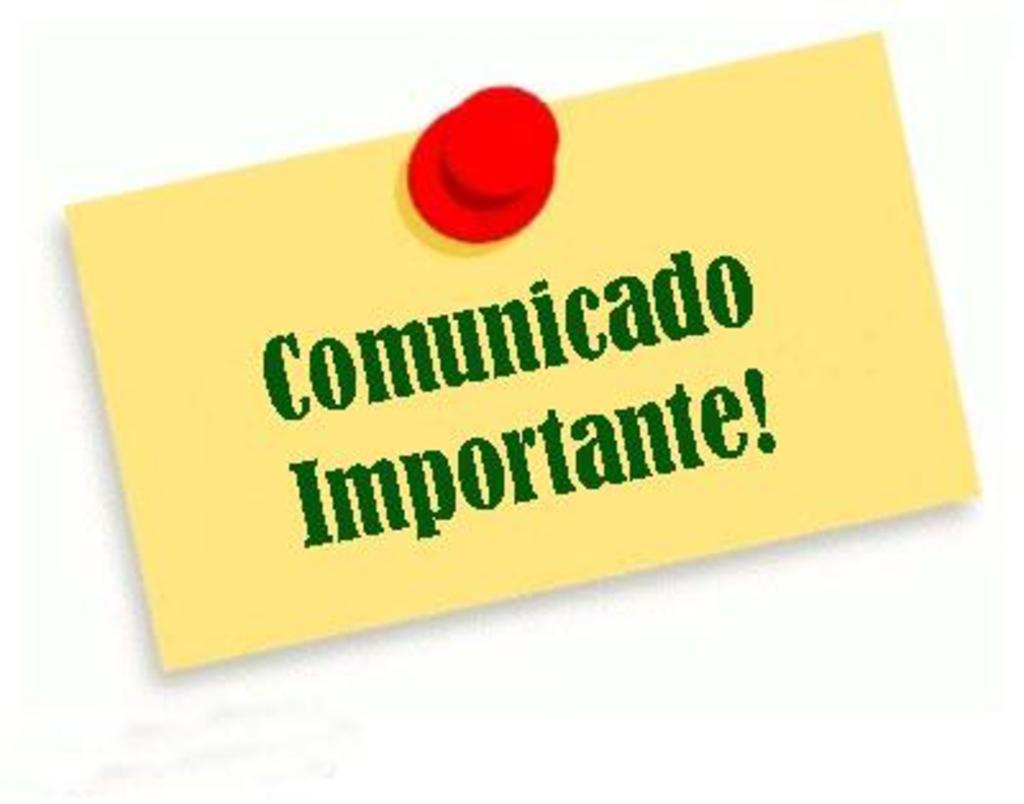 Comunicado importante aviso